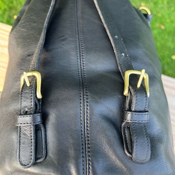 Vintage Coach Top Handle Backpack Bag Original Hang Tag Black 9992 Authentic - Picture 11 of 16